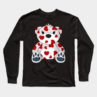 Valentine Pattern Teddy Bear Long Sleeve T-Shirt